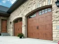 Gallery Wood Grain Garage Door Example from Sideview