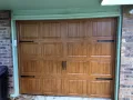 Gallery Wood Grain Garage Door Example after Installation