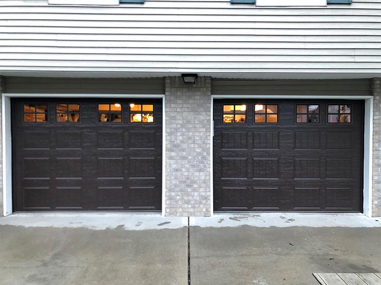 New Garage Door - Dark Brown Doors