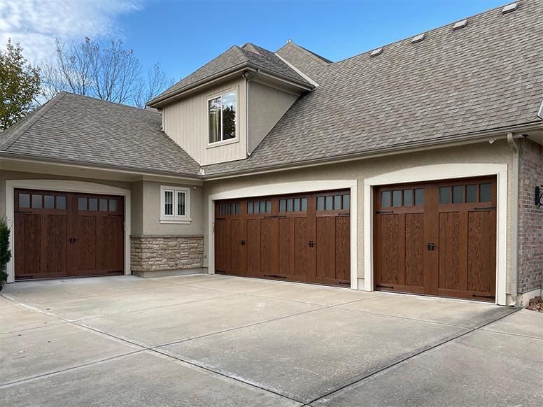 New Garage Door Installation - Brown Doors